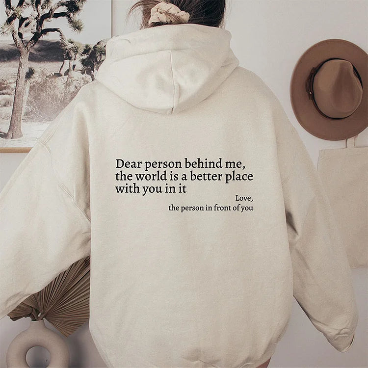 Shapeladies® Dear Person Behind Me Sweatshirt