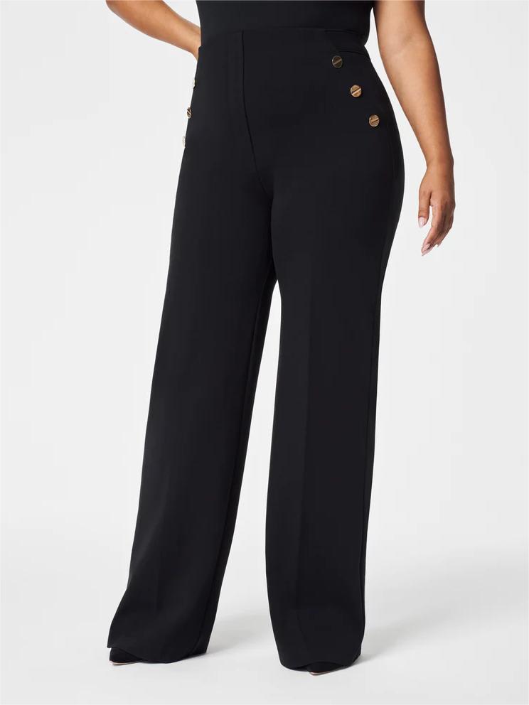 SlimChic Wide Button Trousers