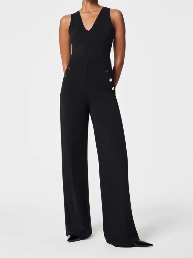 SlimChic Wide Button Trousers