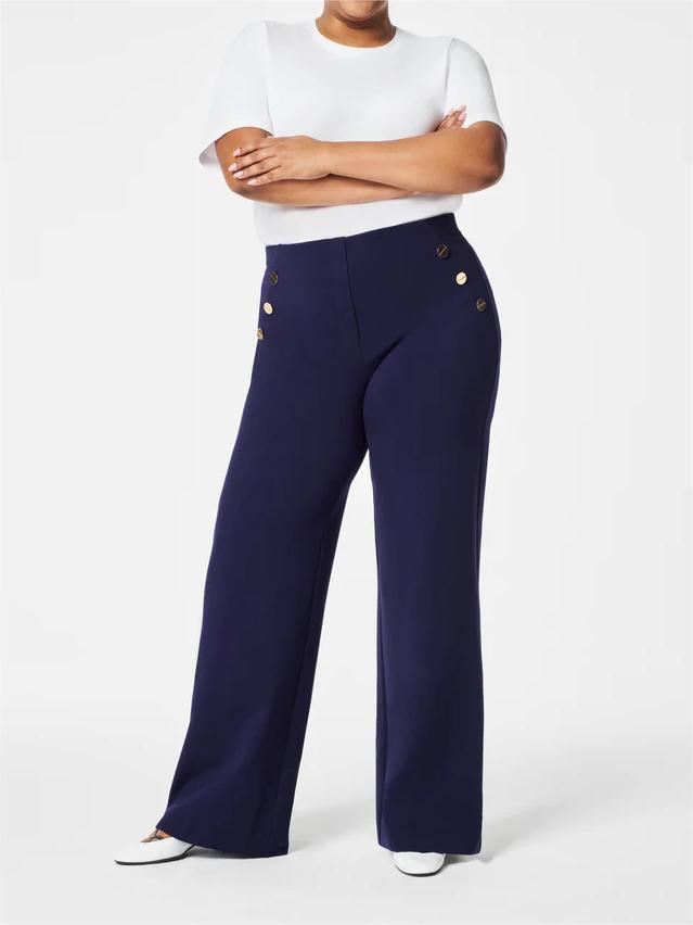 SlimChic Wide Button Trousers