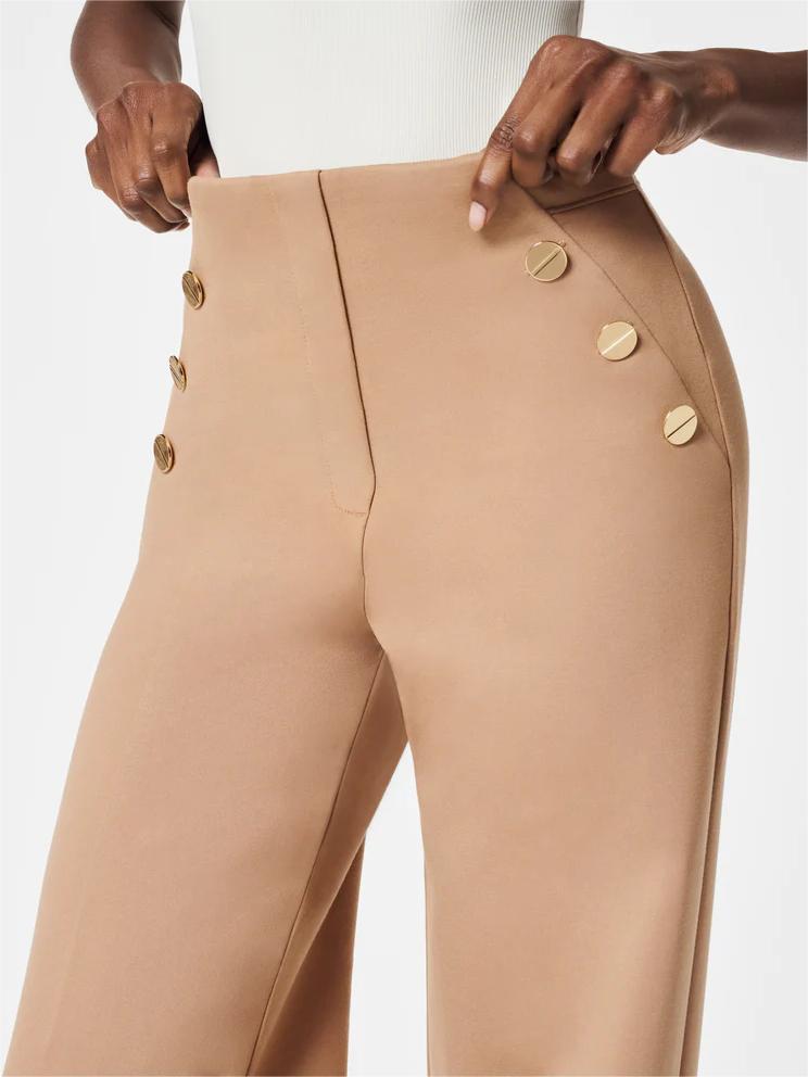 SlimChic Wide Button Trousers