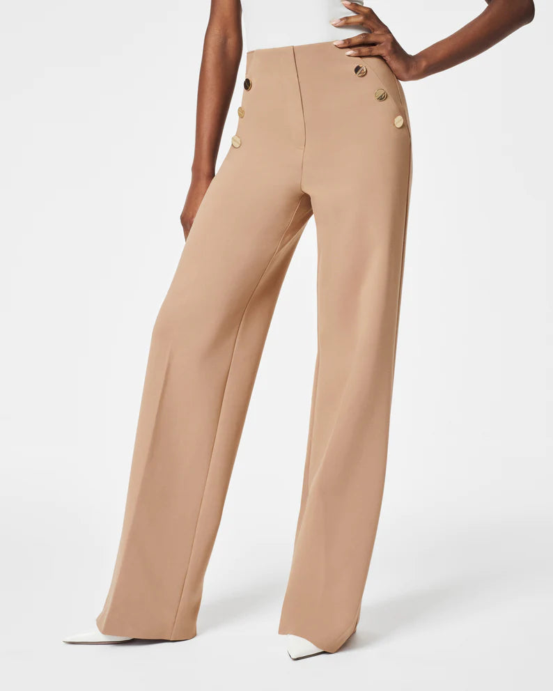 SlimChic Wide Button Trousers