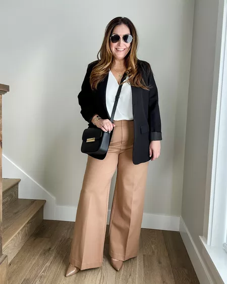 SlimChic Wide Button Trousers