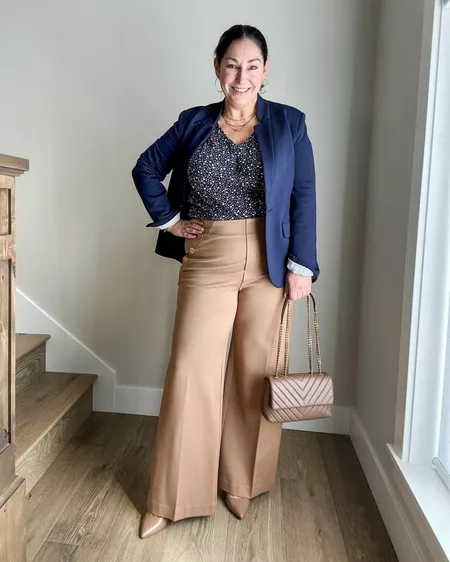 SlimChic Wide Button Trousers